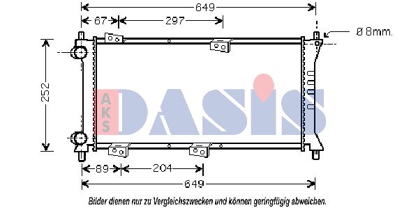 AKS DASIS Jäähdytin,moottorin jäähdytys 080059N